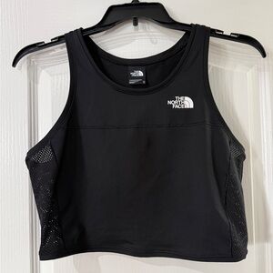 The North Face XL Athletic Tank Crop Black Mesh Back Running Women's‎  Bra